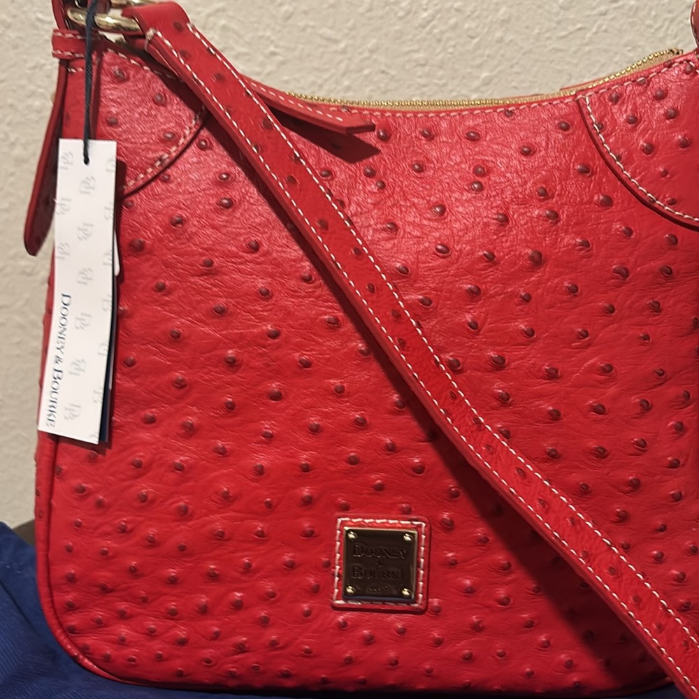 Dooney & Bourke Textured Red Crossbody Bag - Picture 3 of 8
